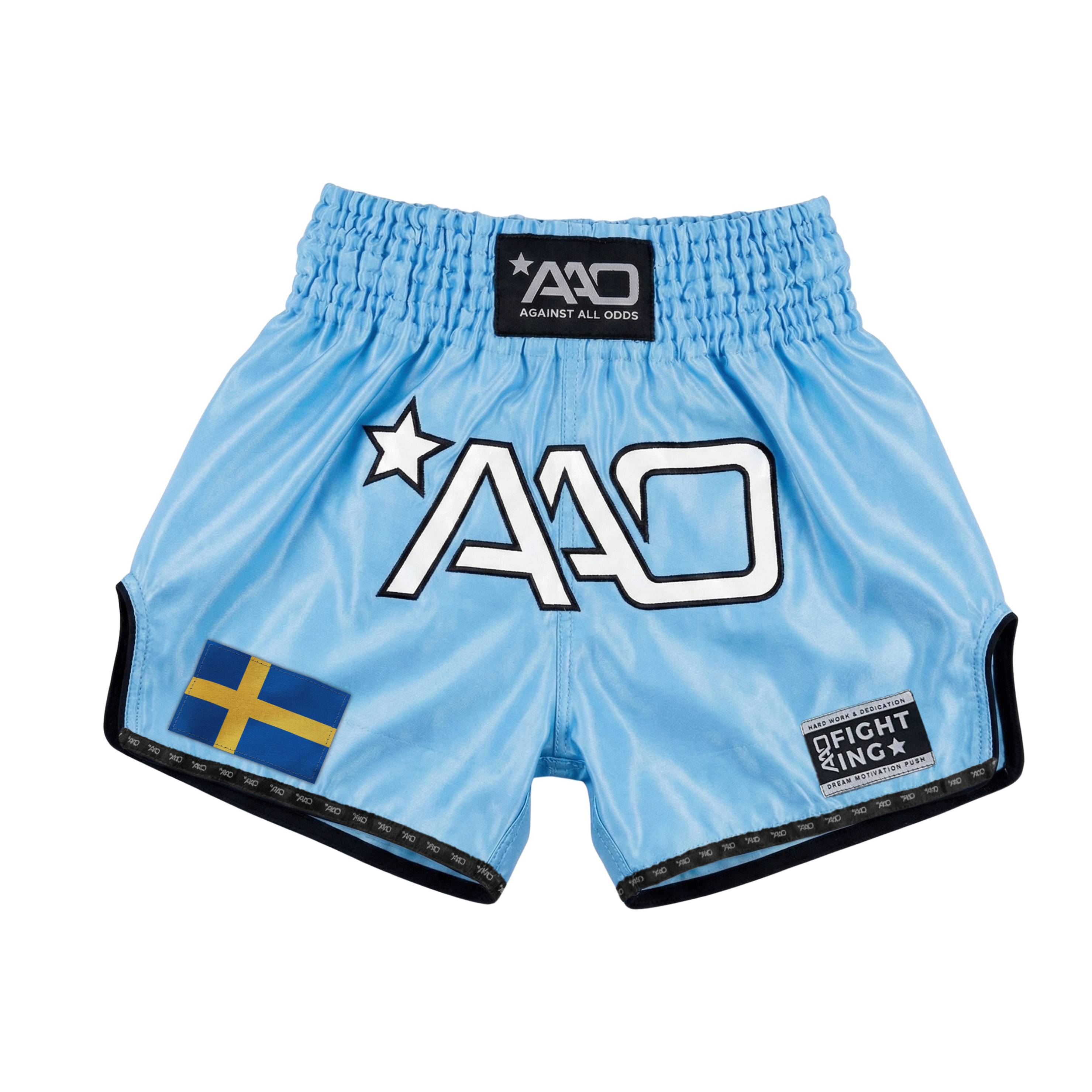 AAO Muay Thai Shorts "Legacy" - Schweden - Aao-Fighting