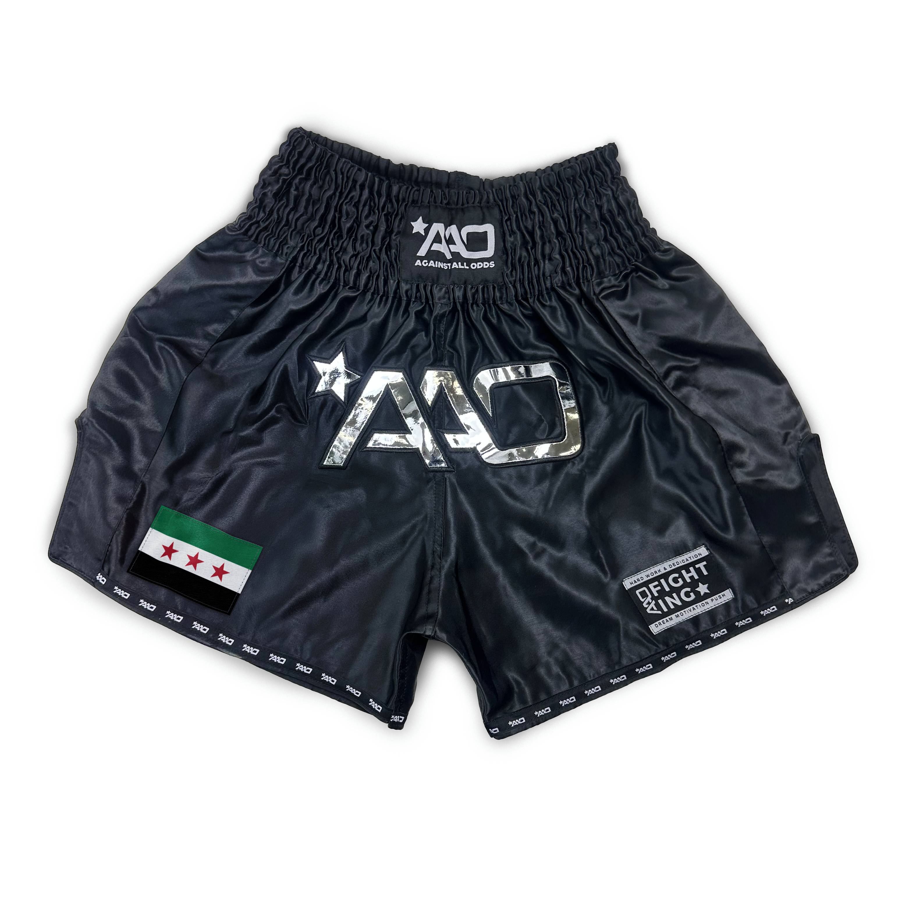 Muay Thai Shorts Syria Flag – AAO Clean Shorts