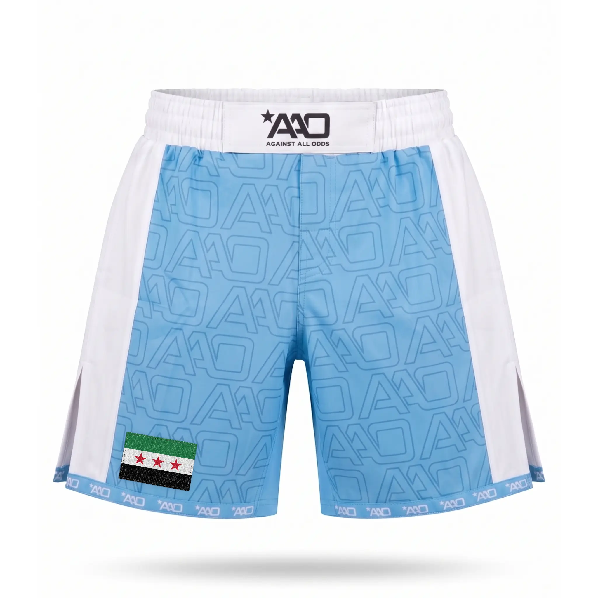 Syrien Elevate MMA Shorts Babyblau/Weiss Bild 1