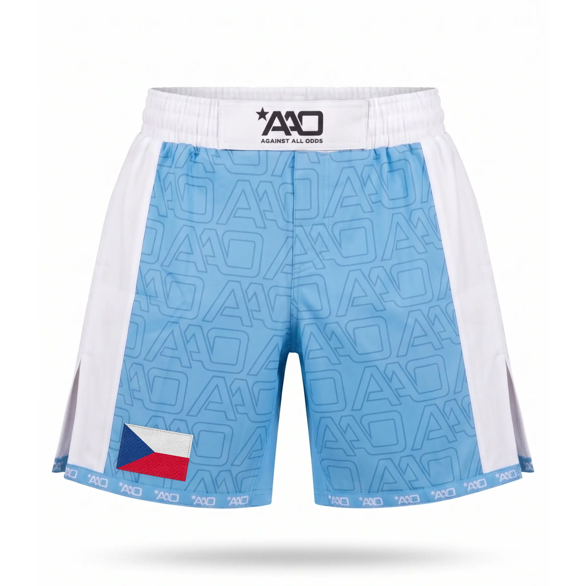 Tschechien Elevate MMA Shorts Babyblau/Weiss Bild 1