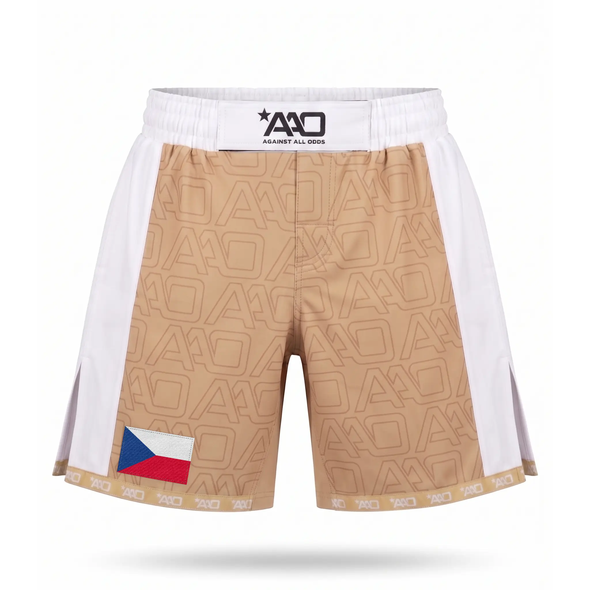 Tschechien Elevate MMA Shorts Beige/Weiss Bild 1