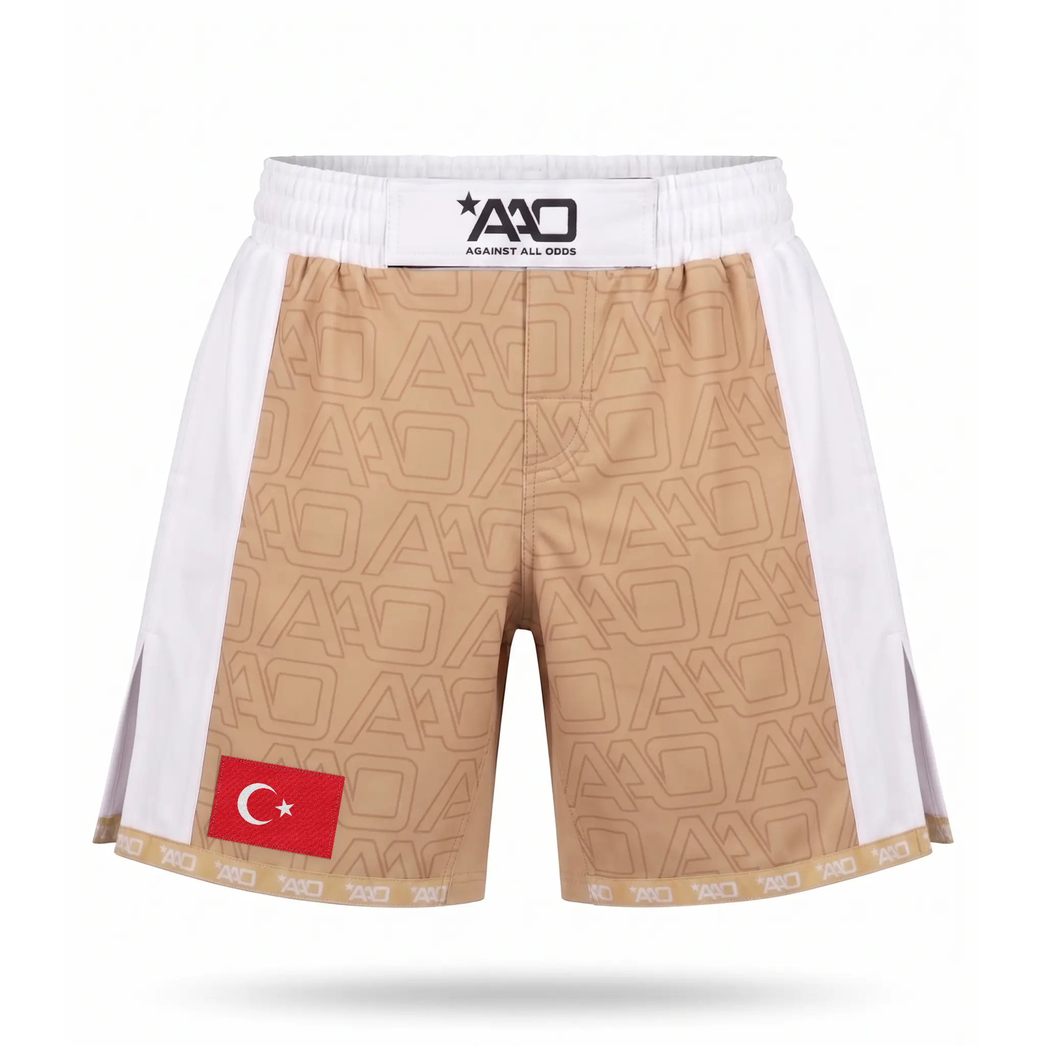 Türkei Elevate MMA Shorts Beige/Weiss Bild 1