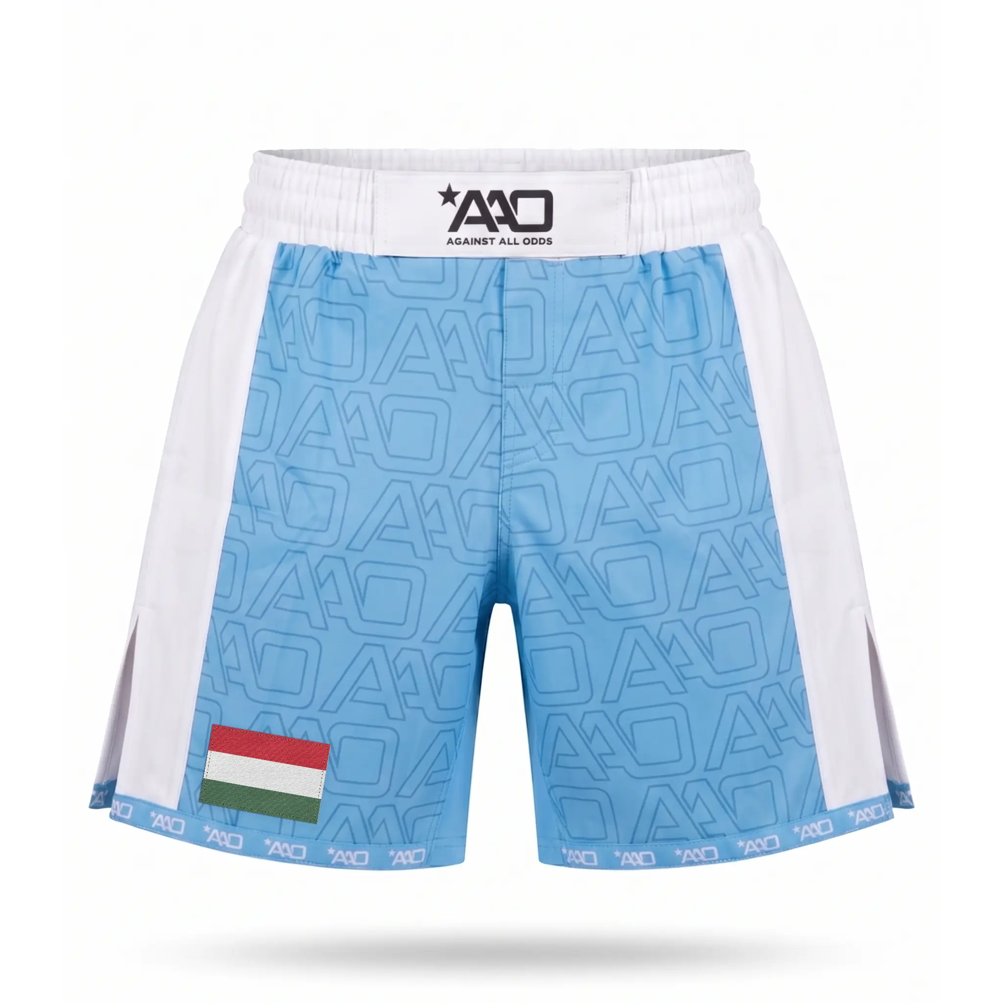 Ungarn Elevate MMA Shorts Babyblau/Weiss Bild 1