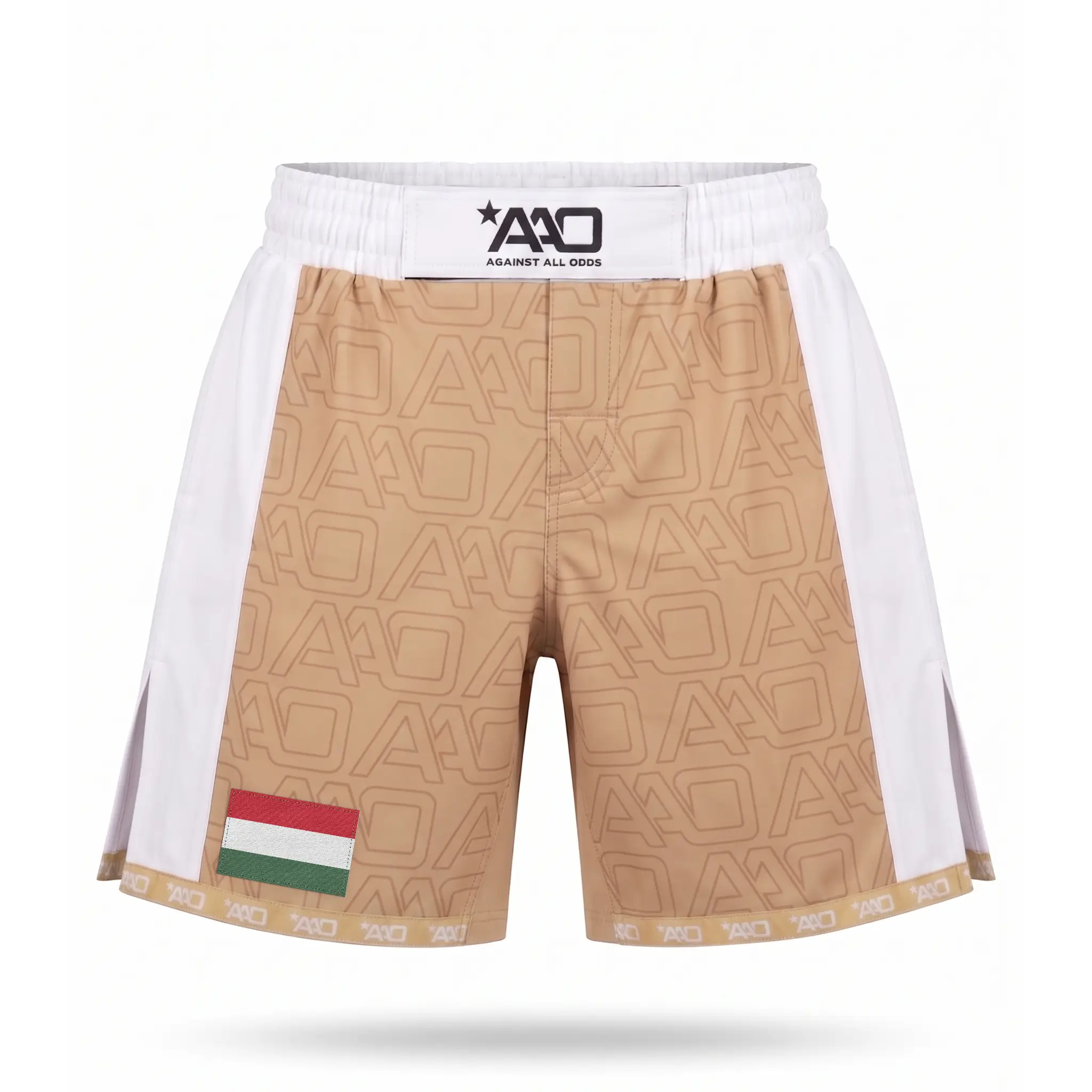 Ungarn Elevate MMA Shorts Beige/Weiss Bild 1