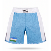 Usbekistan Elevate MMA Shorts Babyblau/Weiss Bild 1