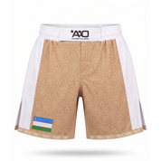 Usbekistan Elevate MMA Shorts Beige/Weiss Bild 1