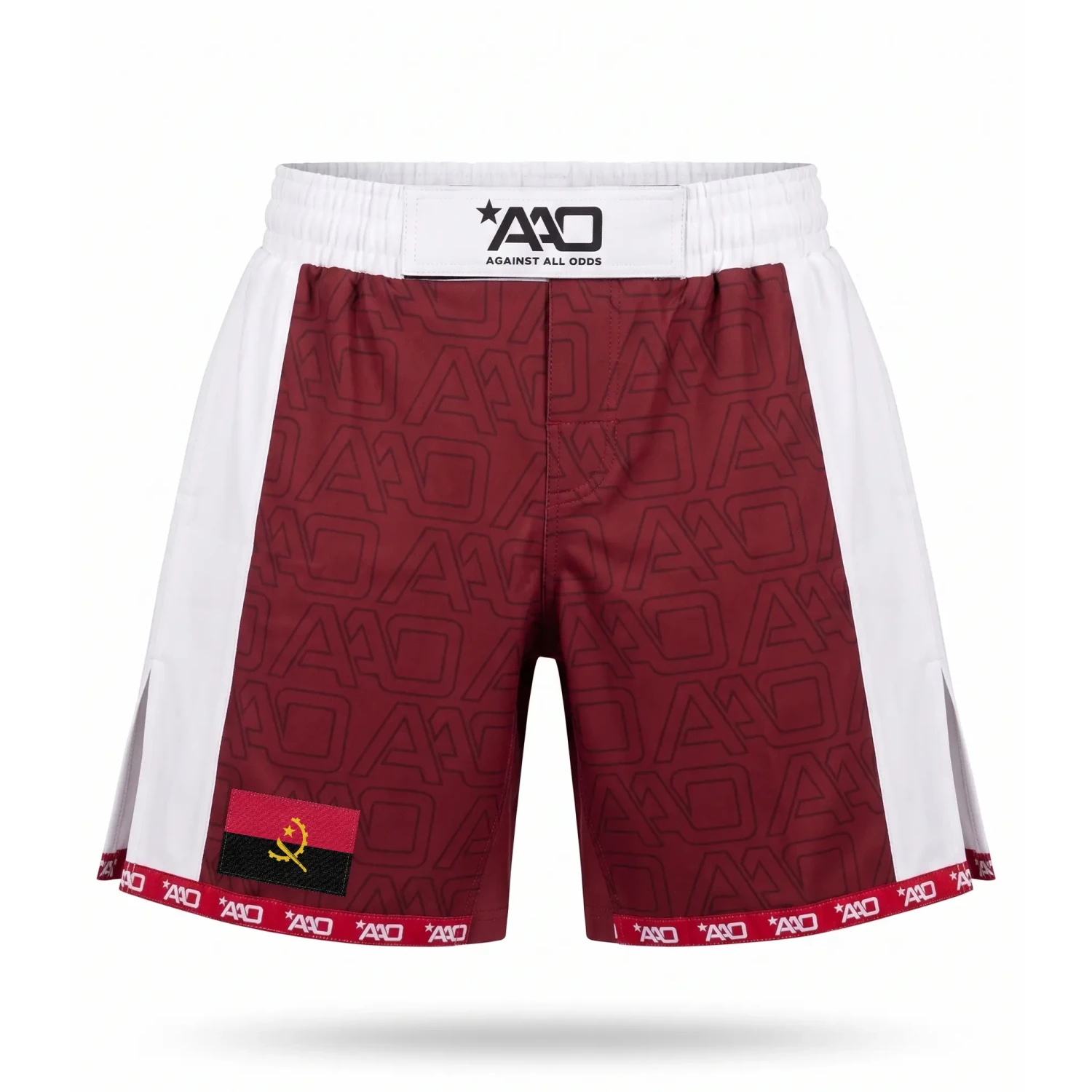 Angola Elevate MMA Shorts Rot/Weiss Bild 1