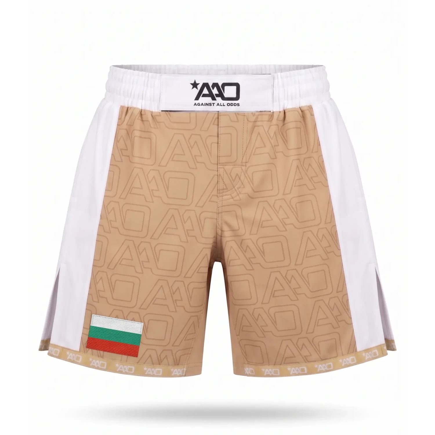 Bulgarien Elevate MMA Shorts Beige/Weiss Bild 1