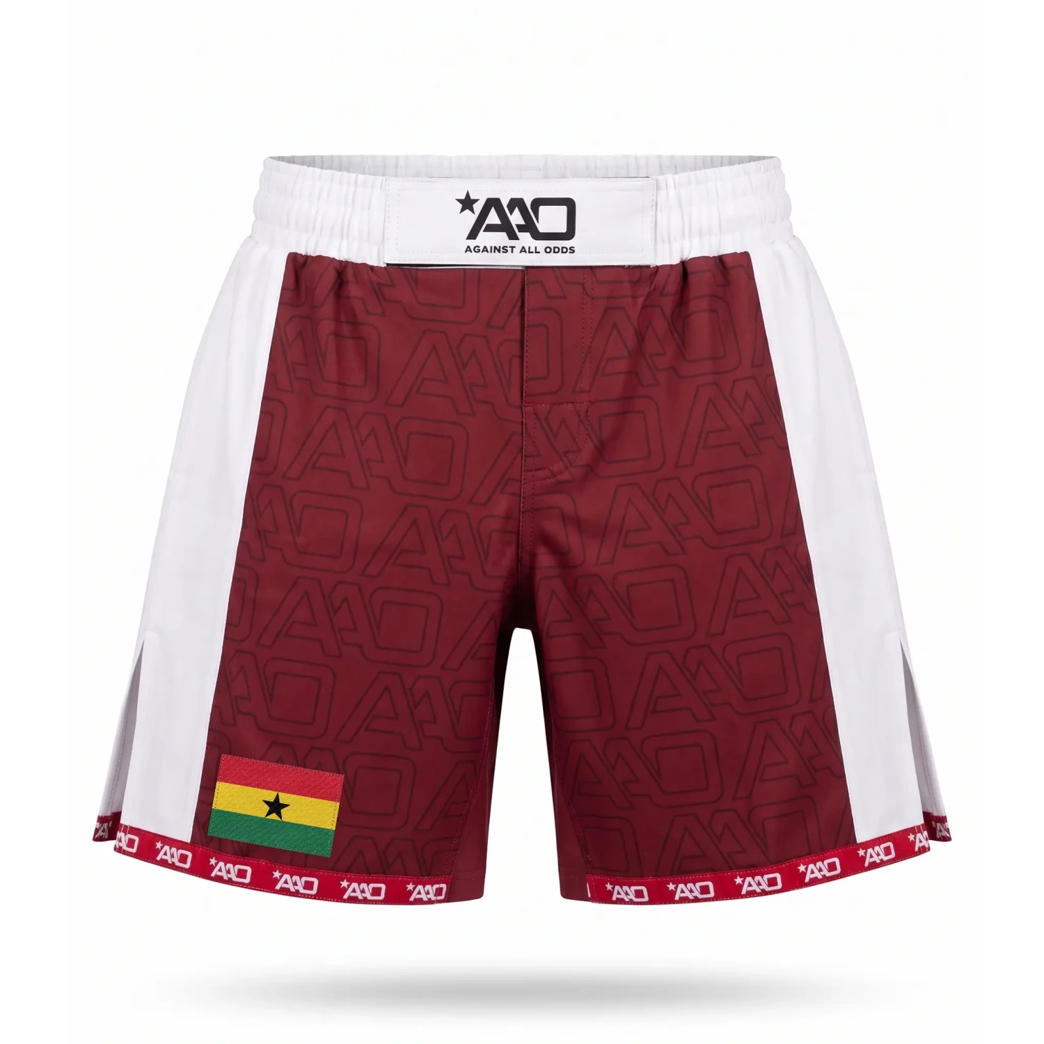 Ghana Elevate MMA Shorts Rot/Weiss Bild 1