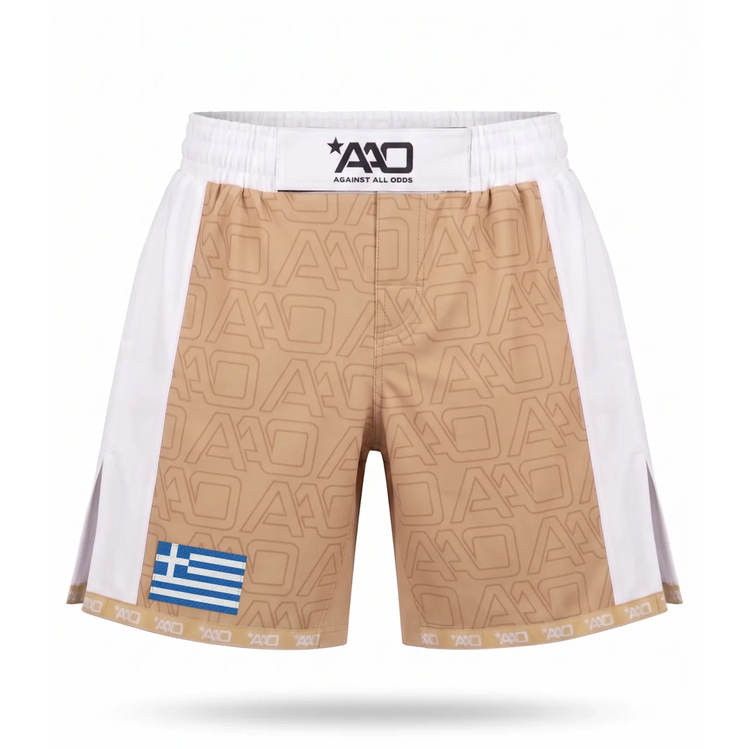 Griechenland Elevate MMA Shorts Beige/Weiss Bild 1