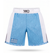 Griechenland Elevate MMA Shorts Babyblau/Weiss Bild 1