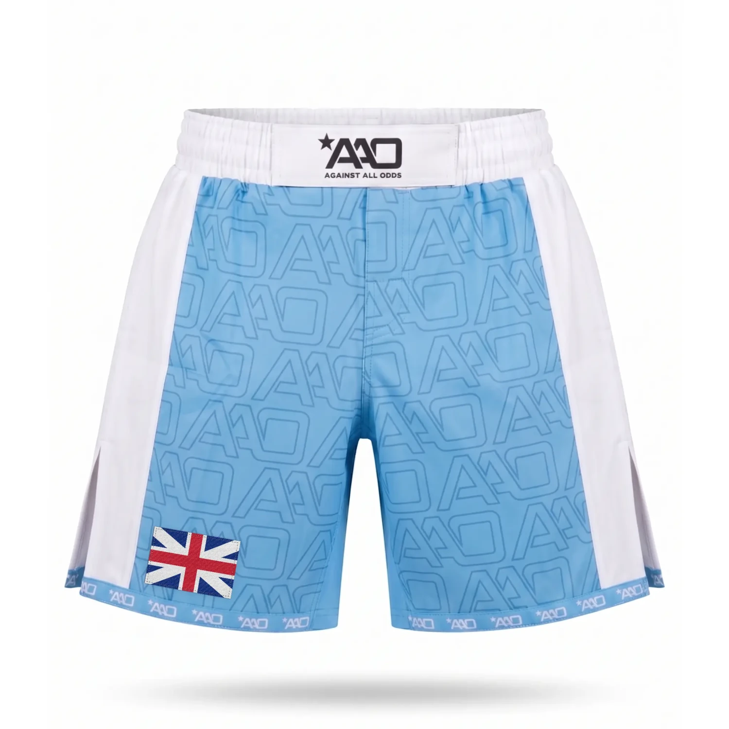 Großbritannien Elevate MMA Shorts Babyblau/Weiss Bild 1