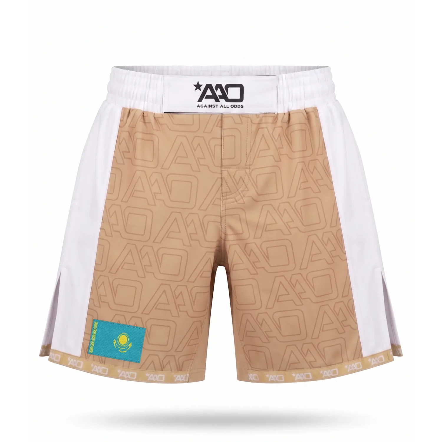 Kasachstan Elevate MMA Shorts Beige/Weiss Bild 1