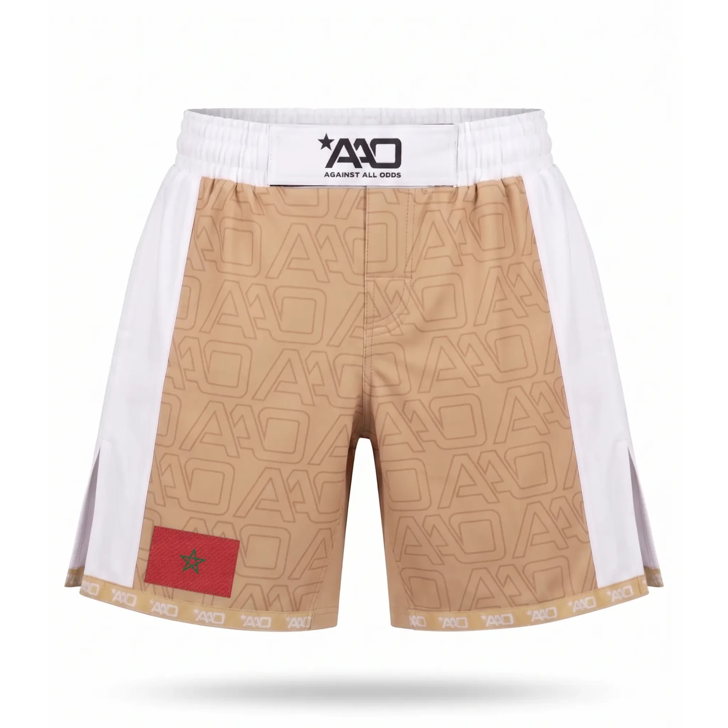 Marokko Elevate MMA Shorts Beige/Weiss Bild 1