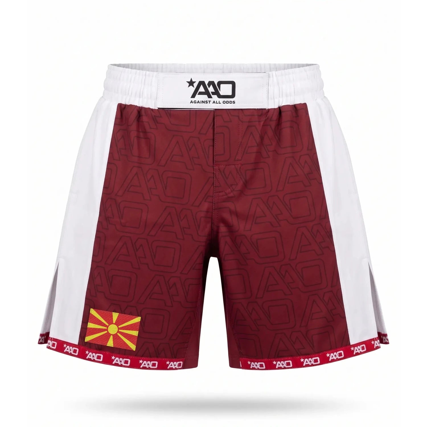 Mazedonien Elevate MMA Shorts Rot/Weiss Bild 1