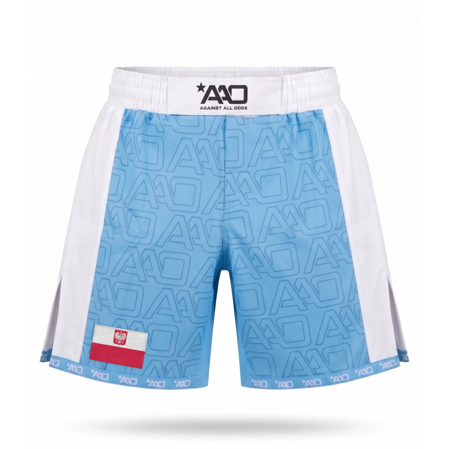 Polen Elevate MMA Shorts Babyblau/Weiss Bild 1