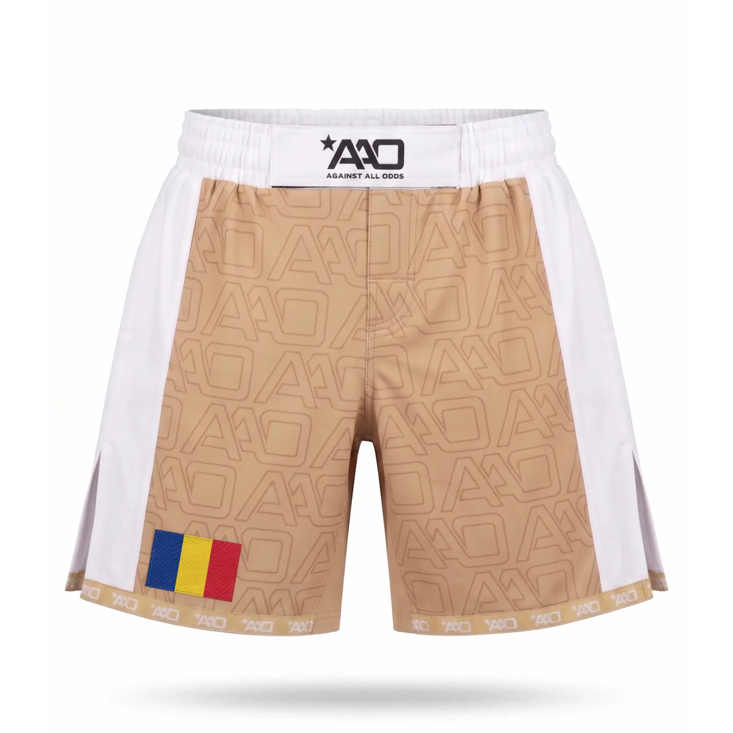 Rumänien Elevate MMA Shorts Beige/Weiss Bild 1