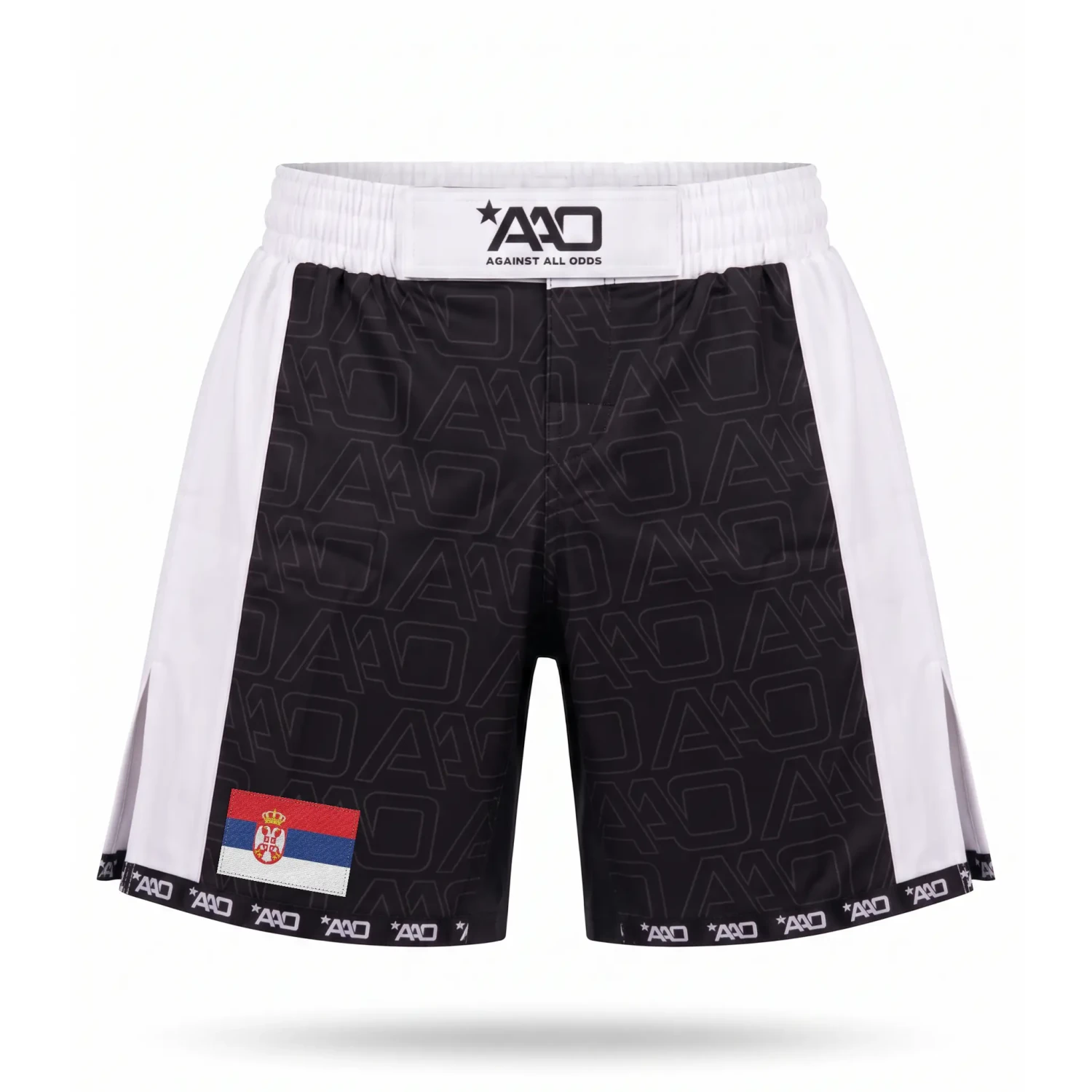 Serbien Elevate MMA Shorts Schwarz/Weiss Bild 1