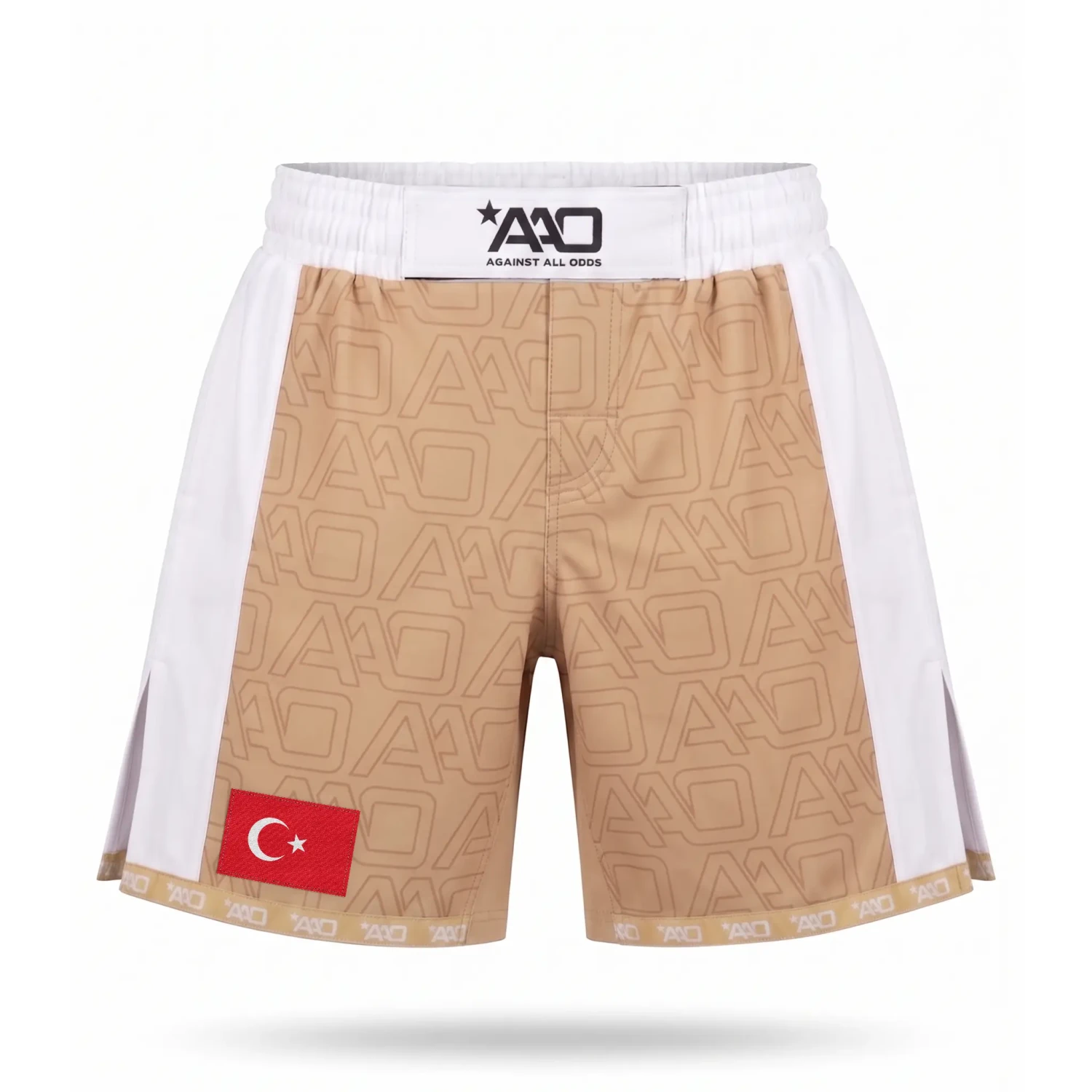Türkei Elevate MMA Shorts Beige/Weiss Bild 1