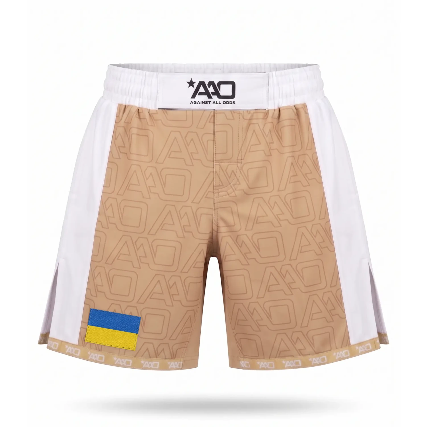 Ukraine Elevate MMA Shorts Beige/Weiss Bild 1