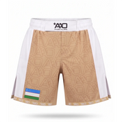 Usbekistan Elevate MMA Shorts Beige/Weiss Bild 1