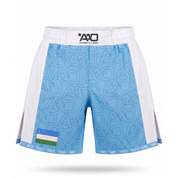 Usbekistan Elevate MMA Shorts Babyblau/Weiss Bild 1